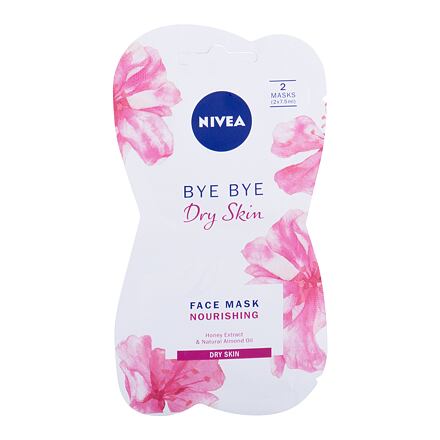 Nivea Bye Bye Dry Skin dámská vyživující pleťová maska pro suchou pokožku 15 ml pro ženy