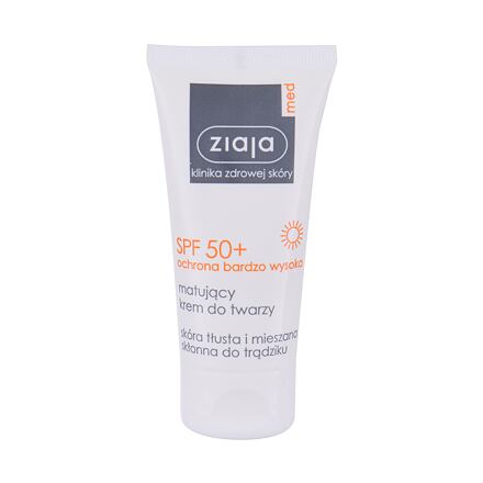 Ziaja Med Protective Matifying SPF50+ dámský opalovací a zmatňující krém pro smíšenou a mastnou pleť 50 ml pro ženy