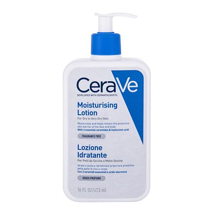 CeraVe Moisturizing dámské hydratační mléko na tělo i obličej 473 ml pro ženy