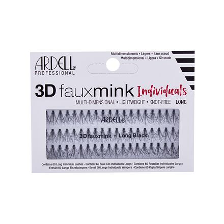 Ardell 3D Faux Mink Individuals Long dámské trsové umělé řasy 60 ks odstín black