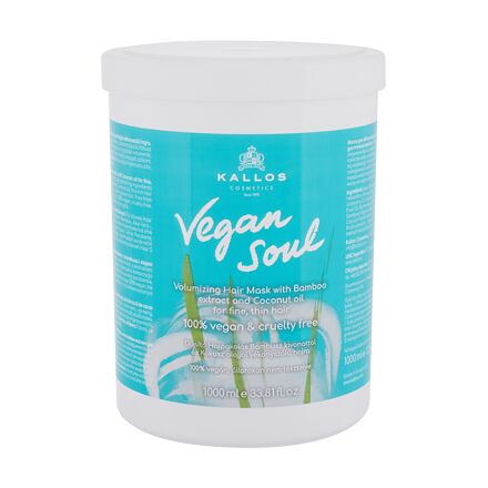 Kallos Cosmetics Vegan Soul Volumizing dámská maska pro zvětšení objemu jemných vlasů 1000 ml pro ženy