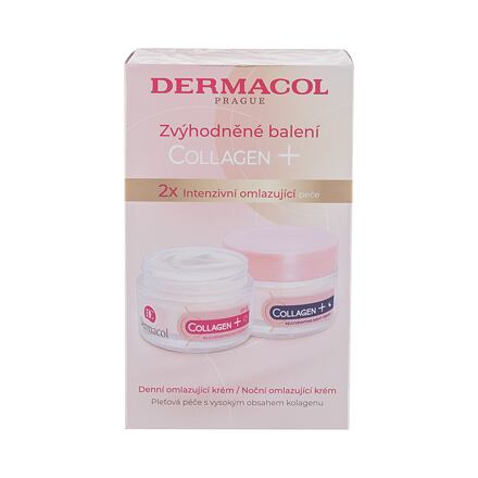 Dermacol Collagen+ dámský dárková sada denní pleťová péče Collagen+ Rejuvenating SPF10 50 ml + noční pleťová péče Collagen+ Rejuvenating 50 ml pro ženy