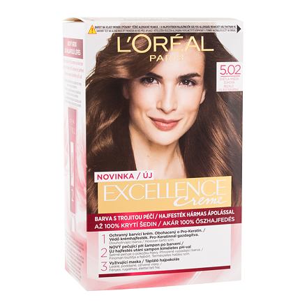 L'Oréal Paris Excellence Creme Triple Protection dámská barva na vlasy na všechny typy vlasů 48 ml odstín hnědá pro ženy