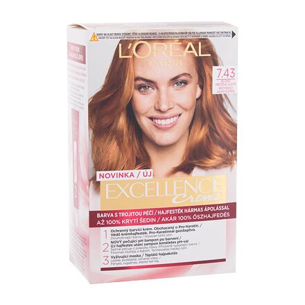 L'Oréal Paris Excellence Creme Triple Protection dámská barva na vlasy 48 ml odstín oranžová pro ženy