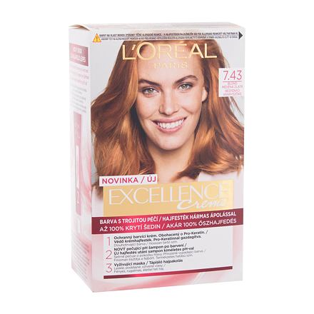 L'Oréal Paris Excellence Creme Triple Protection dámská barva na vlasy 48 ml odstín oranžová pro ženy