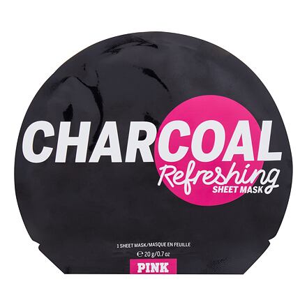 Pink Charcoal Refreshing Sheet Mask dámská osvěžující plátýnková maska s aktivním uhlím pro ženy