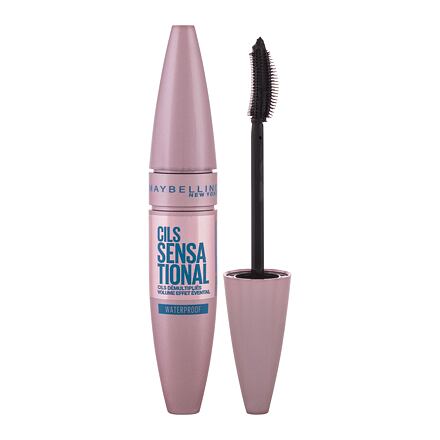 Maybelline Lash Sensational Waterproof dámská voděodolná řasenka pro objem, prodloužení a tvar řas 9.4 ml odstín černá