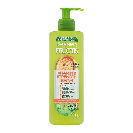 Garnier Fructis Vitamin & Strength 10-IN-1 Leave-In-Cream dámská posilující bezoplachový krém pro slabé a vypadávající vlasy 400 ml pro ženy