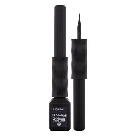 L'Oréal Paris Infaillible Grip 24H Matte Liquid Liner dámská matná tekutá oční linka 3 ml odstín černá