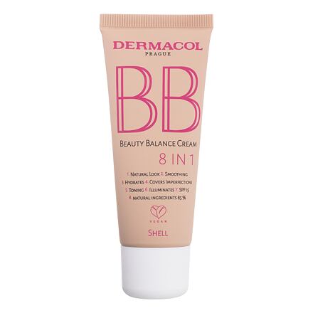Dermacol BB Beauty Balance Cream 8 IN 1 SPF 15 ochranný a zkrášlující bb krém 30 ml odstín 3 Shell