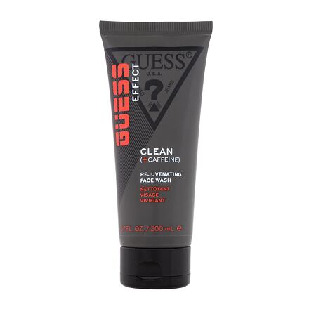 GUESS Grooming Effect Rejuvenating Face Wash pánský energizující mycí gel na obličej s kofeinem 200 ml pro muže