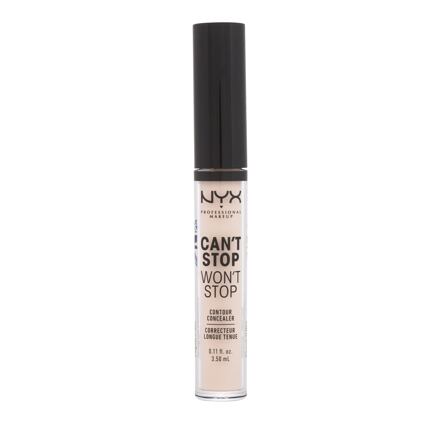 NYX Professional Makeup Can't Stop Won't Stop Contour Concealer plně krycí a dlouhotrvající tekutý korektor 3.5 ml odstín 04 light ivory