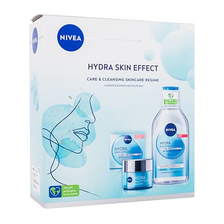 Nivea Hydra Skin Effect Gift Set dámský dárková sada denní pleťový gel Hydra Skin Effect 50 ml + micelární voda Hydra Skin Effect 400 ml pro ženy