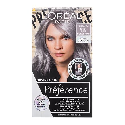L'Oréal Paris Préférence Vivid Colors dámská barva na vlasy na barvené vlasy 60 ml odstín šedá pro ženy poškozená krabička