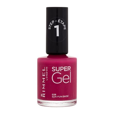 Rimmel London Super Gel STEP1 gelový lak na nehty 12 ml odstín růžová