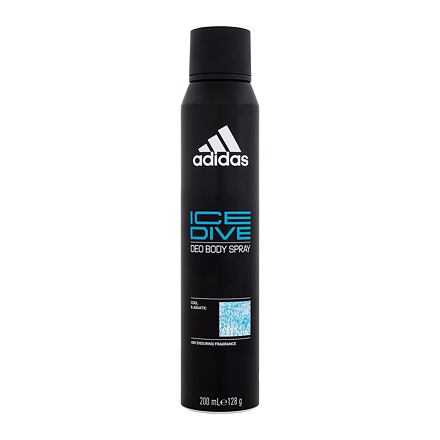 Adidas Ice Dive Deo Body Spray 48H pánský deodorant ve spreji bez obsahu hliníku 200 ml pro muže