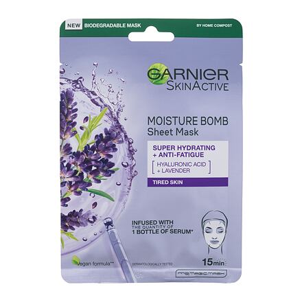 Garnier SkinActive Moisture Bomb Super Hydrating + Anti-Fatigue dámská hydratační a rozjasňující maska pro unavenou pleť pro ženy