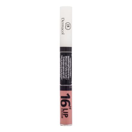 Dermacol 16H Lip Colour dámská dvoufázová rtěnka a lesk na rty 2v1 4.8 g odstín béžová