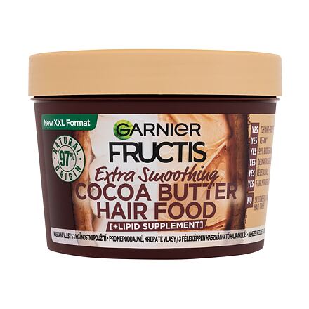 Garnier Fructis Hair Food Cocoa Butter Extra Smoothing Mask dámská uhlazující maska na vlasy 400 ml pro ženy