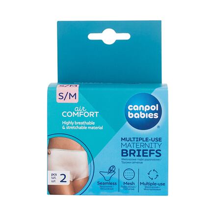 Canpol babies Air Comfort Multiple-Use Maternity Briefs S/M nylonové multifunkční poporodní kalhotky 2 ks pro ženy