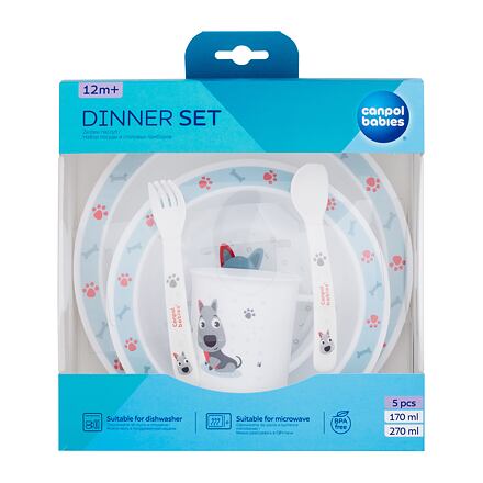 Canpol babies Cute Animals Dinner Set Dog nádobí 270 ml