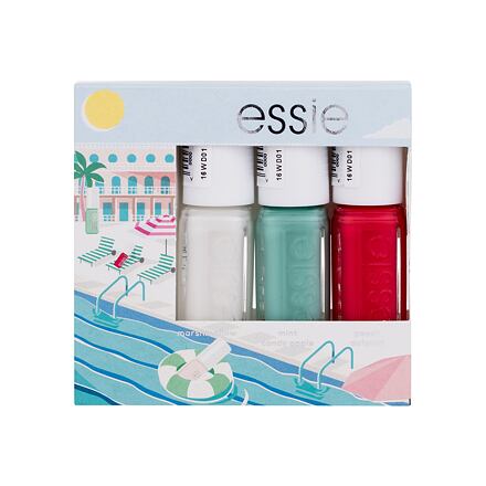 Essie Summer Mini Trio Have A Cocktail odstín bílá dárková sada lak na nehty 5 ml 3 Marshmallow + lak na nehty 5 ml 99 Mint Candy Apple + lak na nehty 5 ml 72 Peach Daiquiri