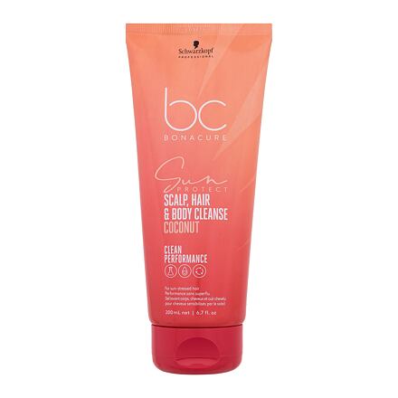 Schwarzkopf Professional BC Bonacure Sun Protect Scalp, Hair & Body Cleanse Coconut dámský šampon pro sluncem namáhané vlasy 200 ml pro ženy