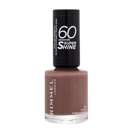 Rimmel London 60 Seconds Super Shine rychleschnoucí lak na nehty 8 ml odstín hnědá