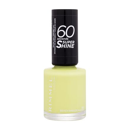 Rimmel London 60 Seconds Super Shine rychleschnoucí lak na nehty 8 ml odstín žlutá