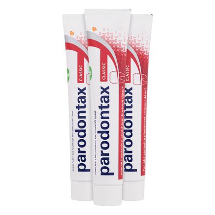 Parodontax Classic Trio zubní pasta bez fluoridu pro snížení krvácení dásní a zánětu 3x75 ml