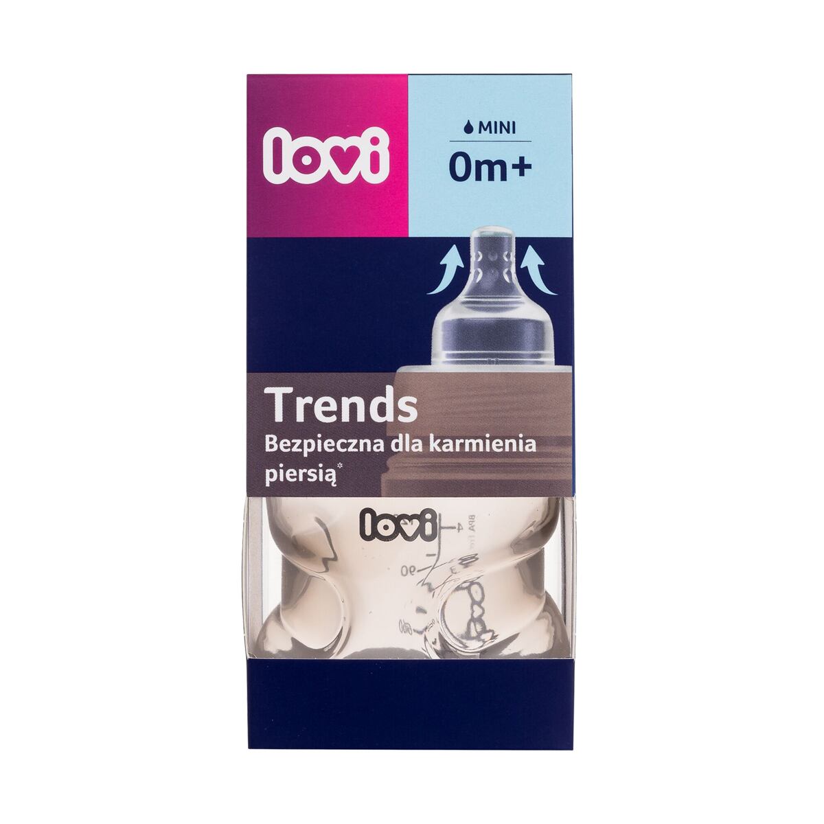 LOVI Trends Bottle 0m+ Beige kojenecká lahev 120 ml