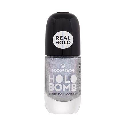 Essence Holo Bomb holografický lak na nehty 8 ml odstín stříbrná