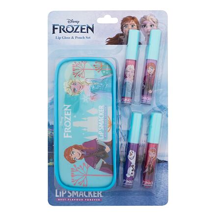 Lip Smacker Disney Frozen Lip Gloss & Pouch Set odstín růžová dárková sada lesk na rty 4 x 6 ml + kosmetická taštička