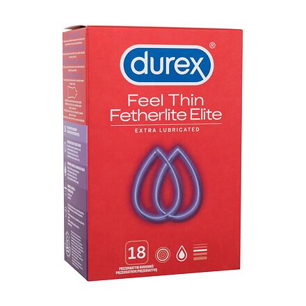 Durex Feel Thin Extra Lubricated tenké kondomy s extra lubrikací 18 ks pro muže