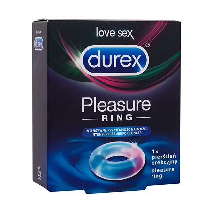 Durex Pleasure Ring elastický a měkký erekční kroužek odstín transparentní pro muže