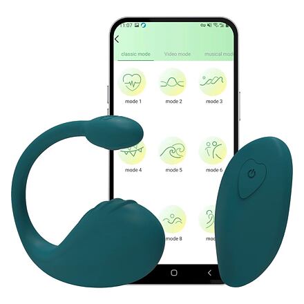 Sexy Elephant Mia App vibrační vajíčko s dálkovým ovládáním a mobilní aplikací odstín modrá pro ženy