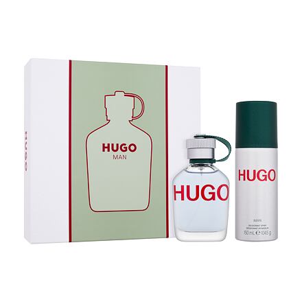 HUGO BOSS Hugo Man SET3 pánská dárková sada toaletní voda 75 ml + deodorant 150 ml pro muže