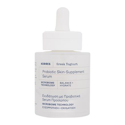 Korres Greek Yoghurt Probiotic Skin-Supplement Serum dámské hydratační a vyživující chladivé pleťové sérum 30 ml pro ženy