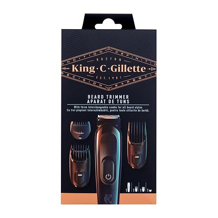 Gillette King C. Beard Trimmer pánský zastřihovač vousů s nástavci pro muže poškozená krabička