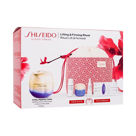 Shiseido Vital Perfection Lifting & Firming Ritual dámský dárková sada denní pleťový krém Uplifting and Firming Cream 50 ml + pleťové sérum LiftDefine Radiance Serum 7 ml + noční zpevňující krém Overnight Firming Treatment 15 ml + oční krém Uplifting and 