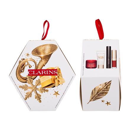 Clarins Make-up Essentials dárková sada podkladová báze SOS Primer 5 ml 00 Universal Light + podkladová báze Instant Smooth Perfecting Touch 4 ml + řasenka Wonder Perfect Mascara 4D 3 ml 01 Perfect Black + olej na rty Lip Comfort Oil 1,4 ml 03 Cherry