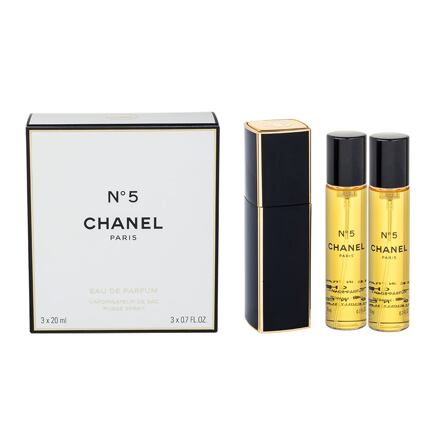 Chanel N°5 3x 20 ml dámská parfémovaná voda twist and spray 20 ml pro ženy