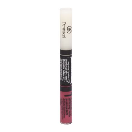 Dermacol 16H Lip Colour dámská dvoufázová rtěnka a lesk na rty 2v1 4.8 g odstín růžová