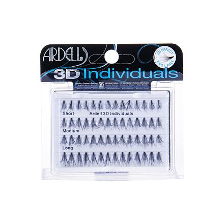Ardell 3D Individuals Combo Pack dámské dárková sada trsové řasy 14 ks Short Black + trsové řasy 14 ks Medium Black + trsové řasy 28 ks Long Black