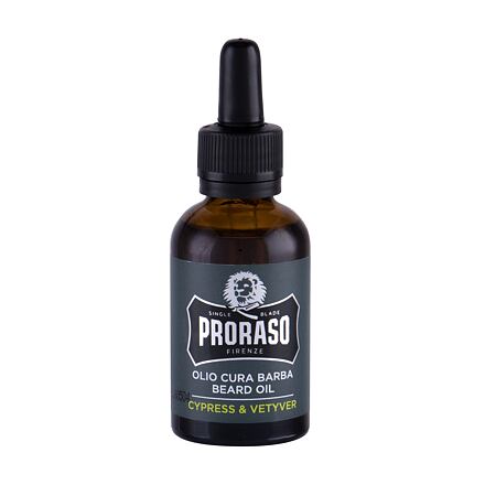 PRORASO Cypress & Vetyver Beard Oil pánský olej na vousy s vůní cypřiše a vetiveru 30 ml