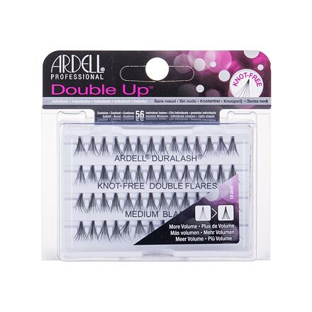 Ardell Double Up Duralash Knot-Free Double Flares dámské trsové nalepovací řasy bez uzlíku 56 ks odstín medium black