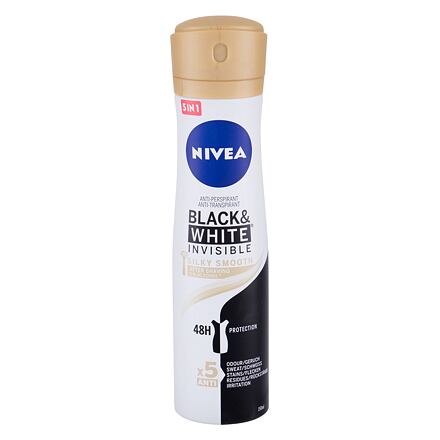Nivea Black & White Invisible Silky Smooth 48h dámský antiperspirant pro citlivou pokožku po holení 150 ml pro ženy