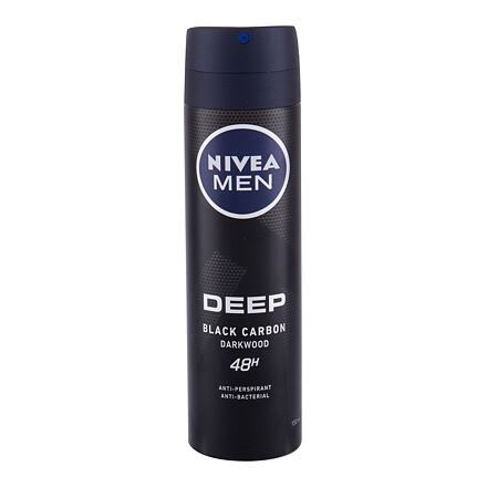 Nivea Men Deep Black Carbon 48H pánský antiperspirant deodorant ve spreji 150 ml pro muže