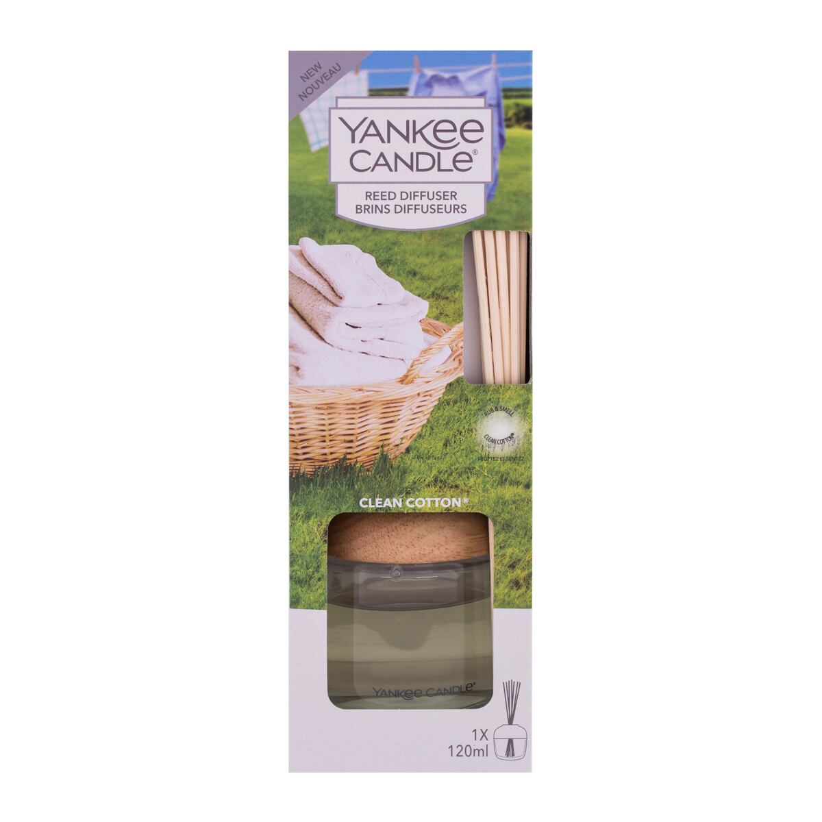 Yankee Candle Clean Cotton unisex bytový sprej a difuzér 120 ml