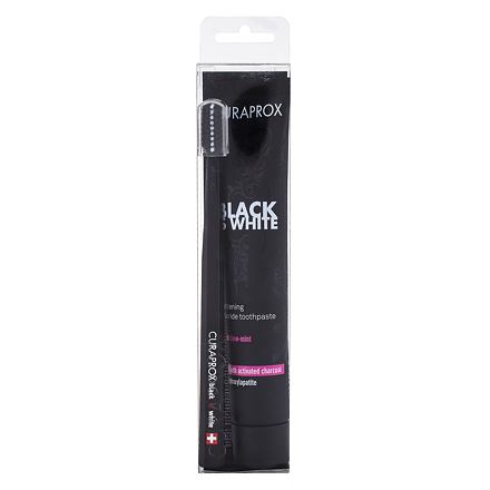 Curaprox Black Is White set zubní pasty a kartáčku 90 ml